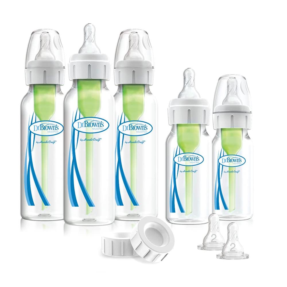 Dr. Browns Natural Flow Options+ Anti-colic Baby Bottles Newborn Feeding Set