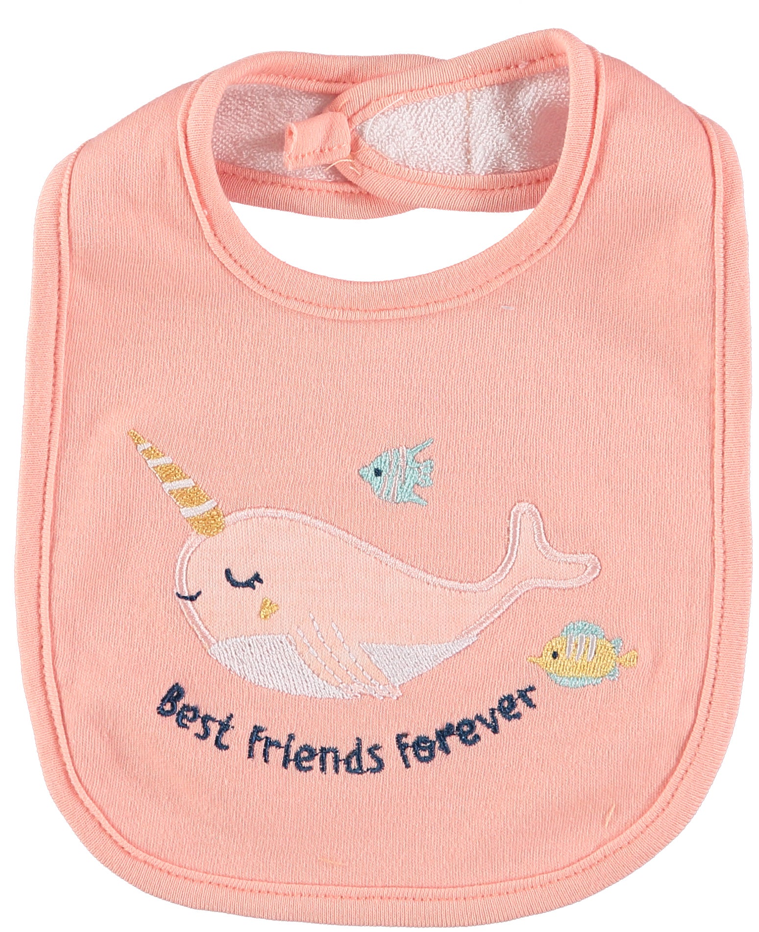 Bon Bebe Girls 0-9 Months Narwhal Bodysuit Pant Set with Bib