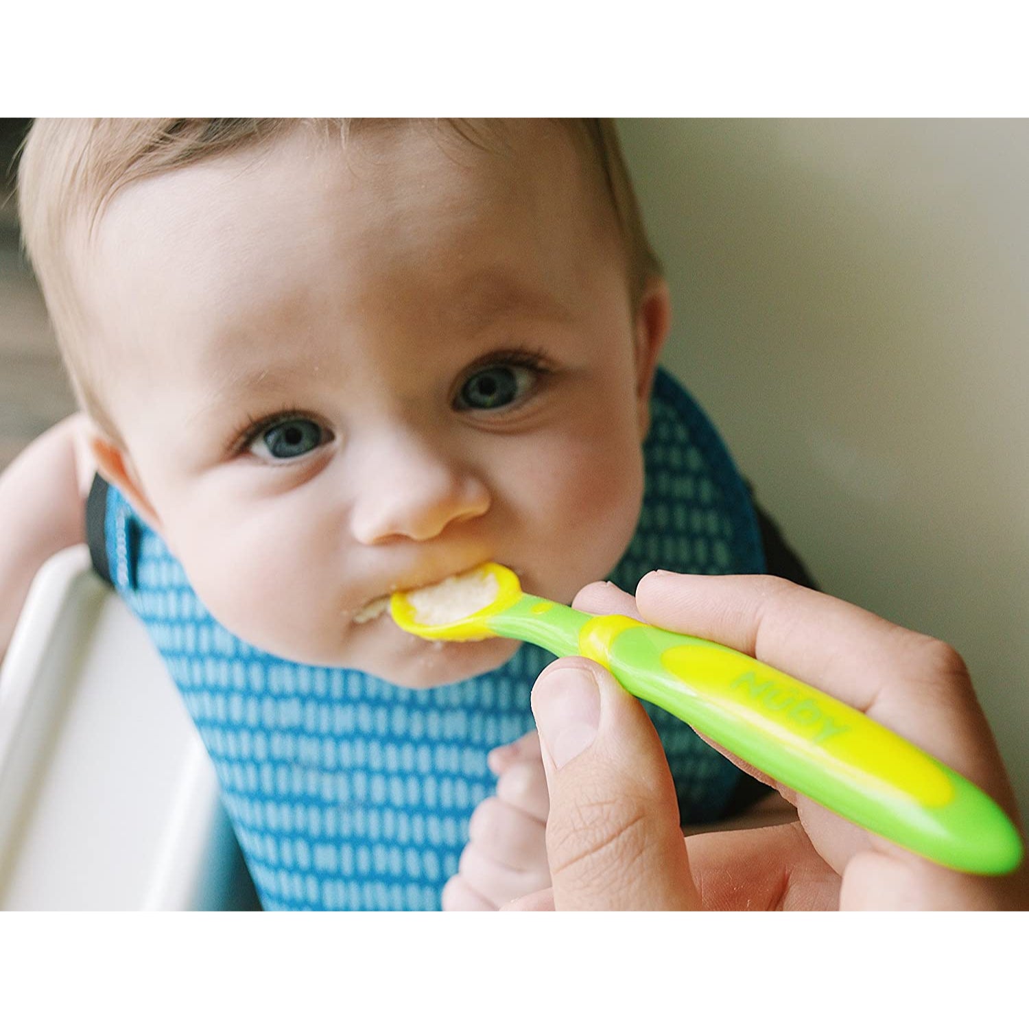 Nuby 6 Piece Long Handle Weaning Spoons, Assorted