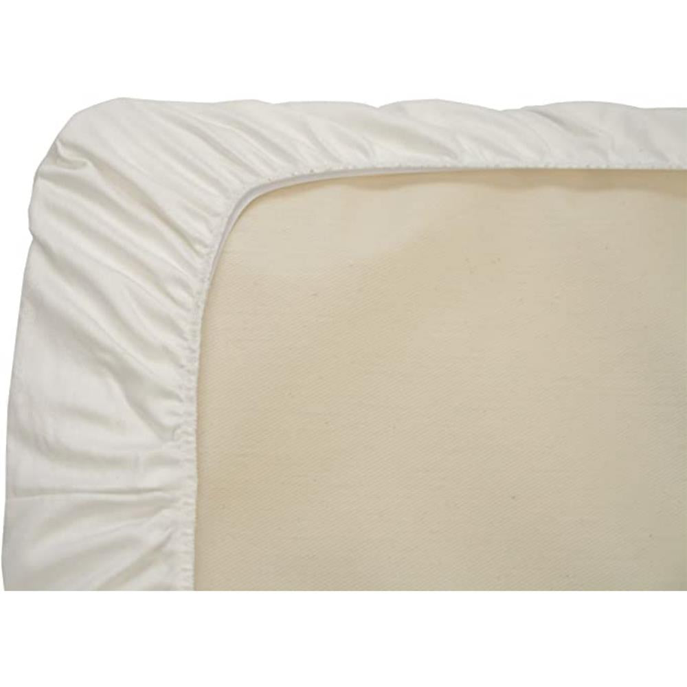 Naturepedic Organic Cotton Crib Fitted Sheet, White