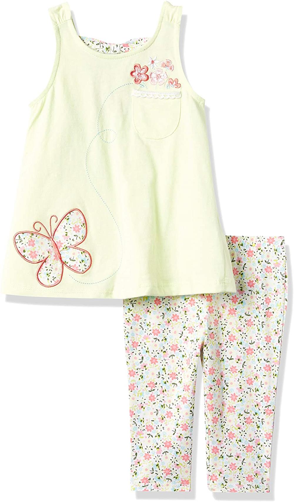 Kids Headquarters Girls 4-6X Butterfly Floral Legging Set