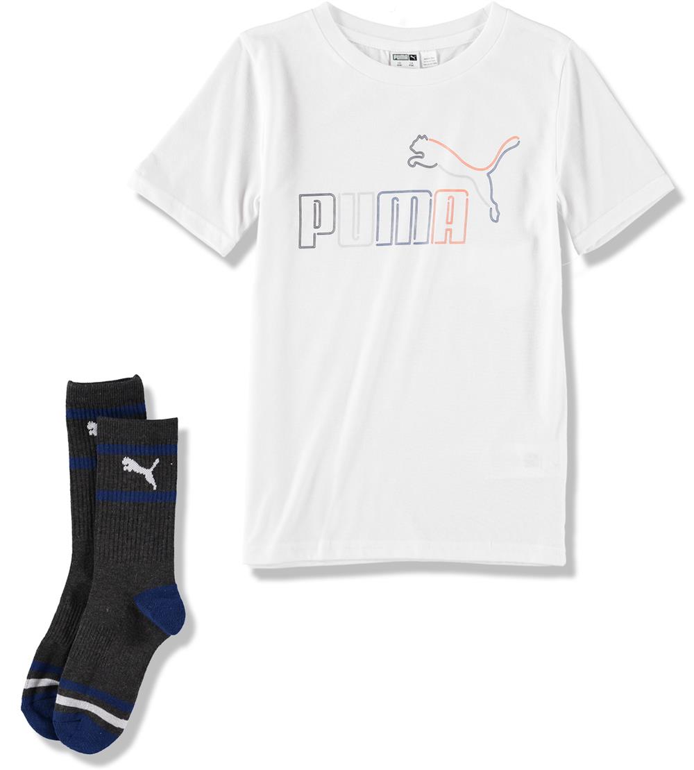 PUMA Boys 8-20 Graphic T-Shirt With Socks