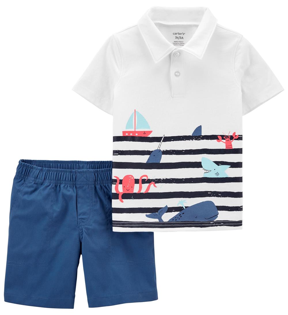 Carters Boys 0-24 Months Whale Short Set