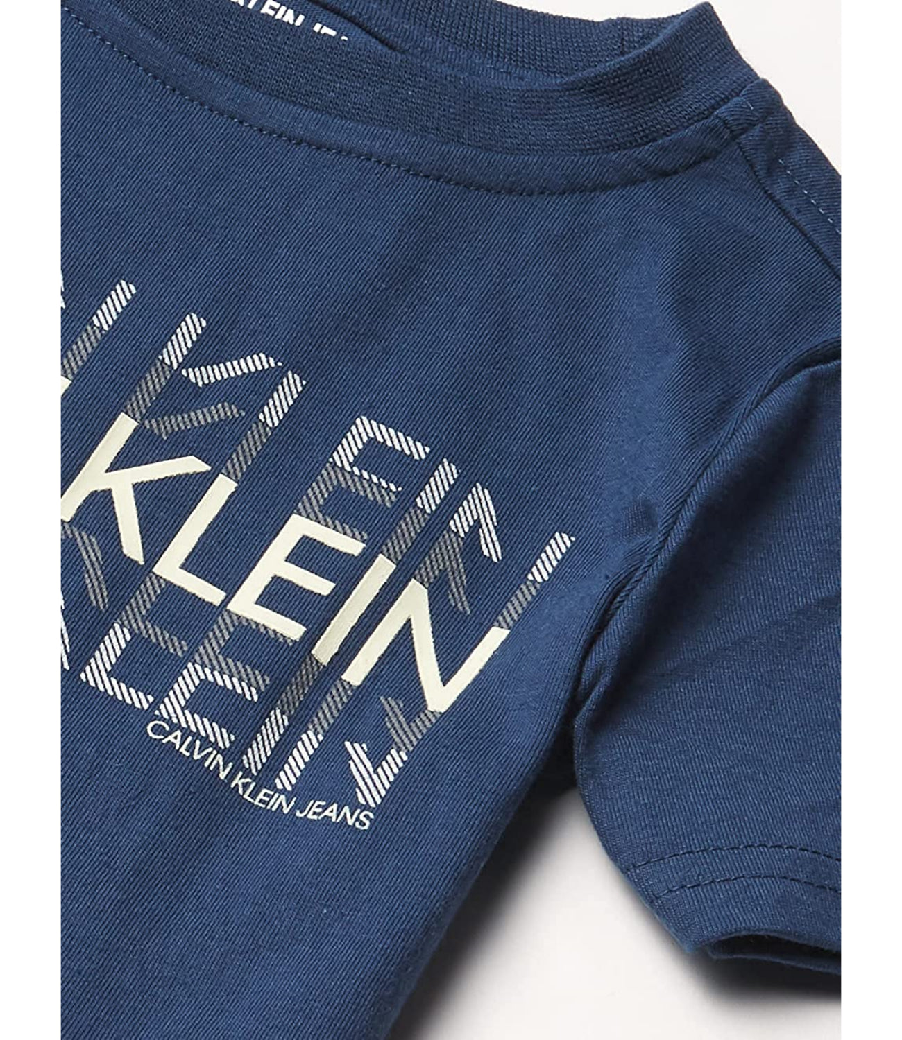 Calvin Klein Boys 2T-4T Logo Tee Short Set