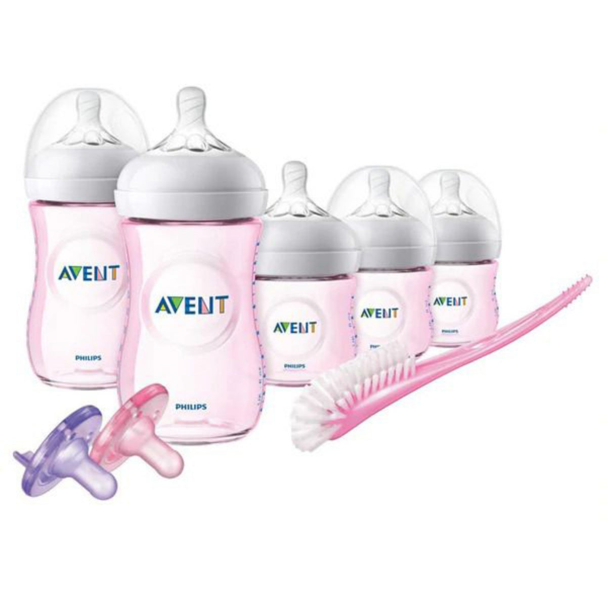 Philips Avent Natural Baby Bottle Pink Gift Set