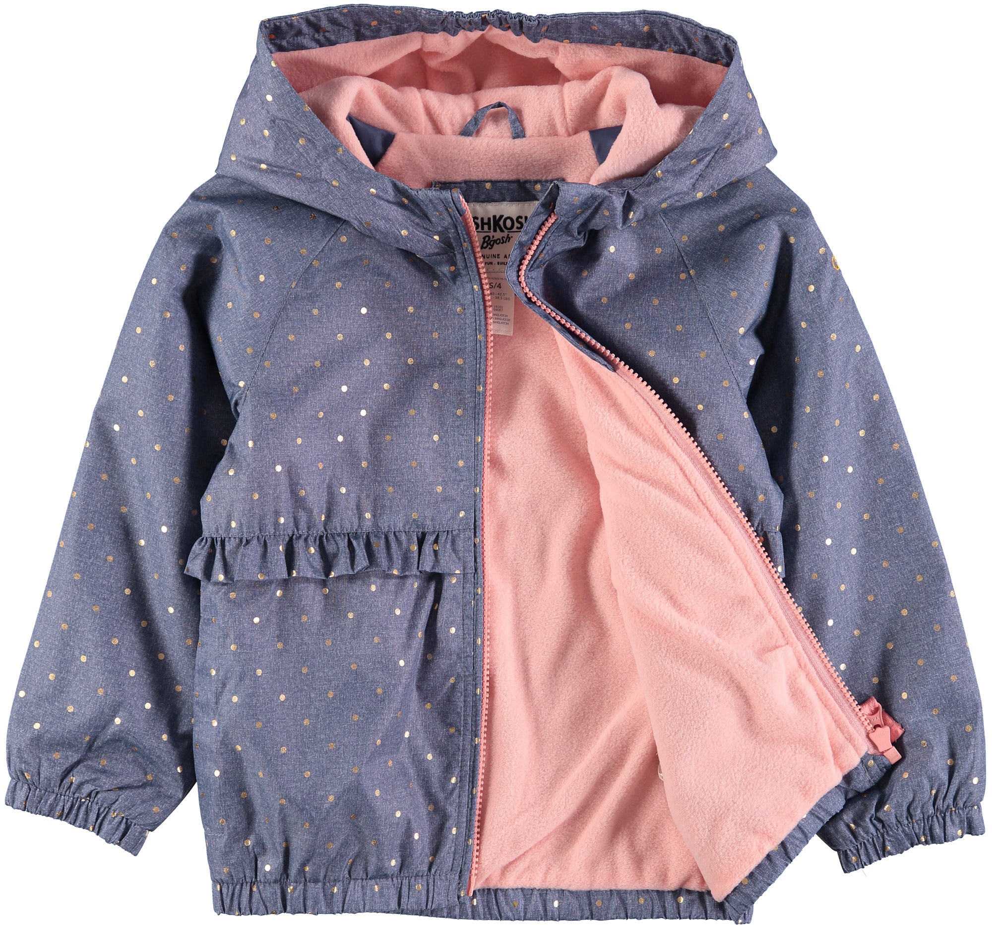 Osh Kosh Girls 2T-4T Foil Dot Jacket