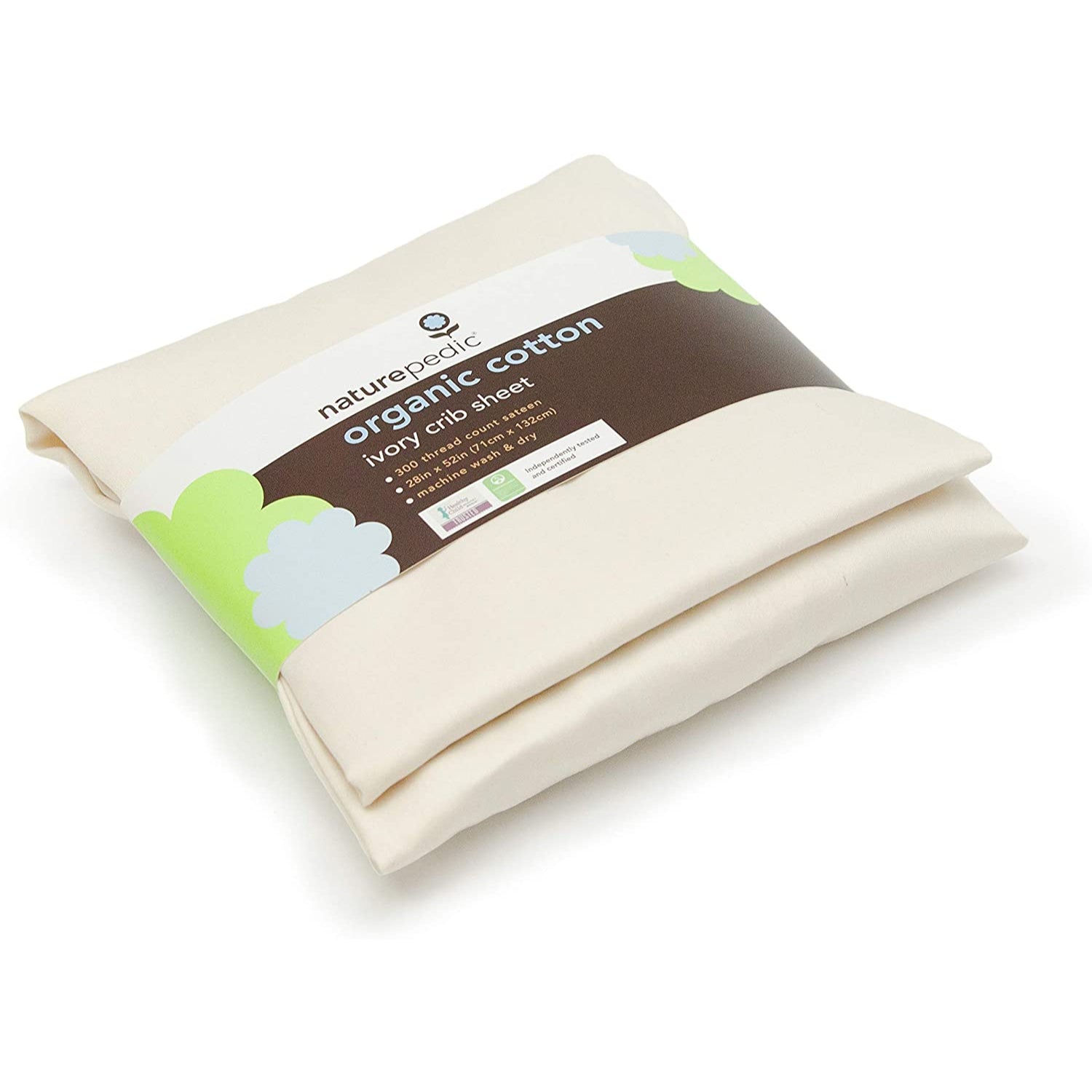 Naturepedic Organic Cotton Crib Fitted Sheet (Ivory, 1 Count)