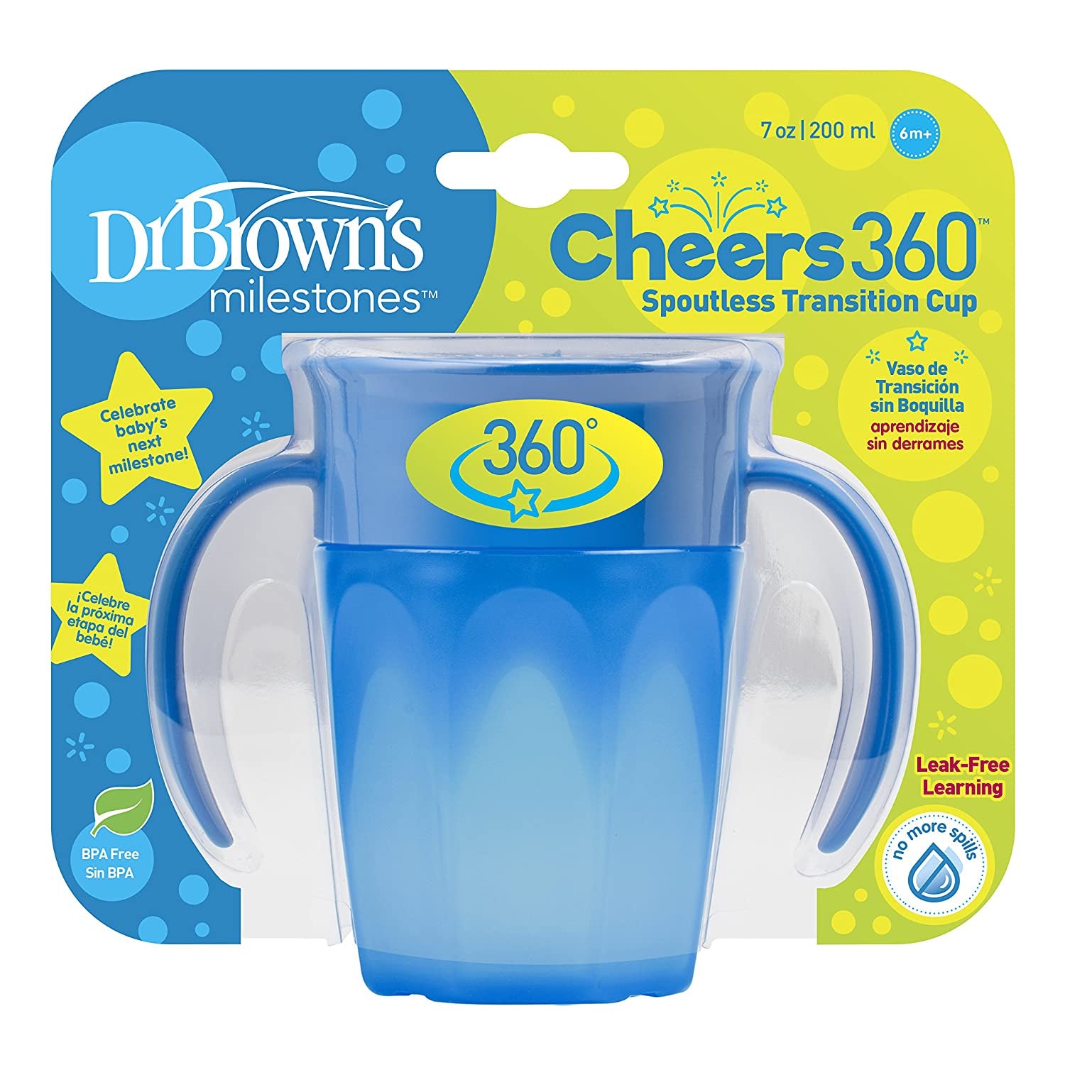 Dr. Browns Cheers 360 Spoutless Training Cup, 6m+, 7 Ounce