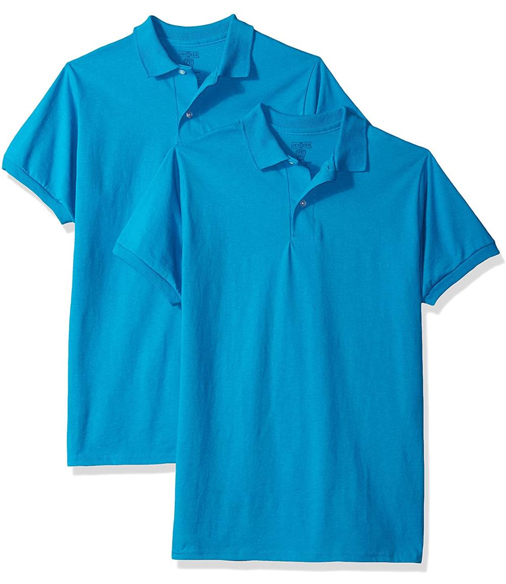 Jerzees Boys 8-20 SpotShield Short Sleeve Polo, 2-Pack