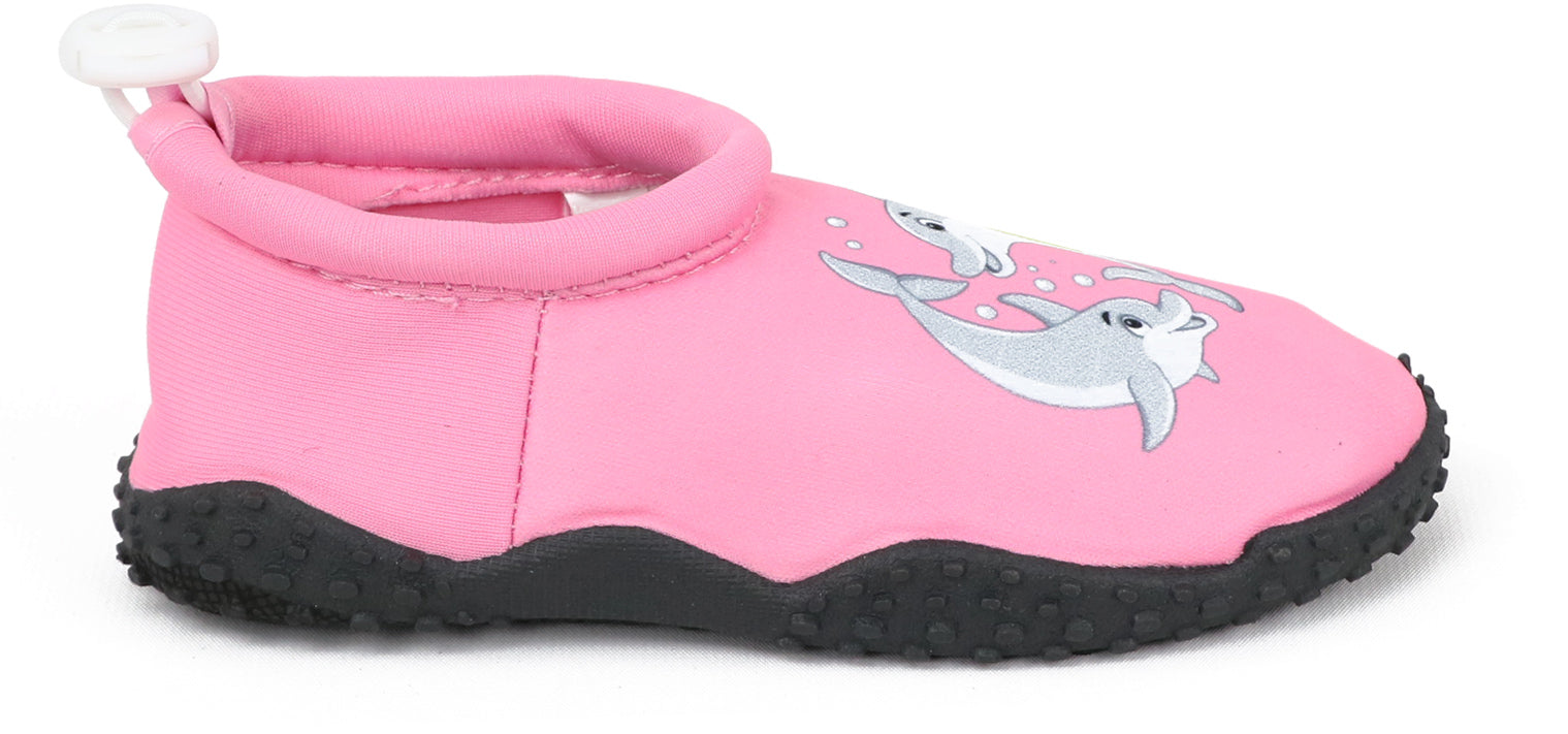 Norty Girls Velcro Aqua Socks Pool Beach Water Shoe, Sizes 5-10