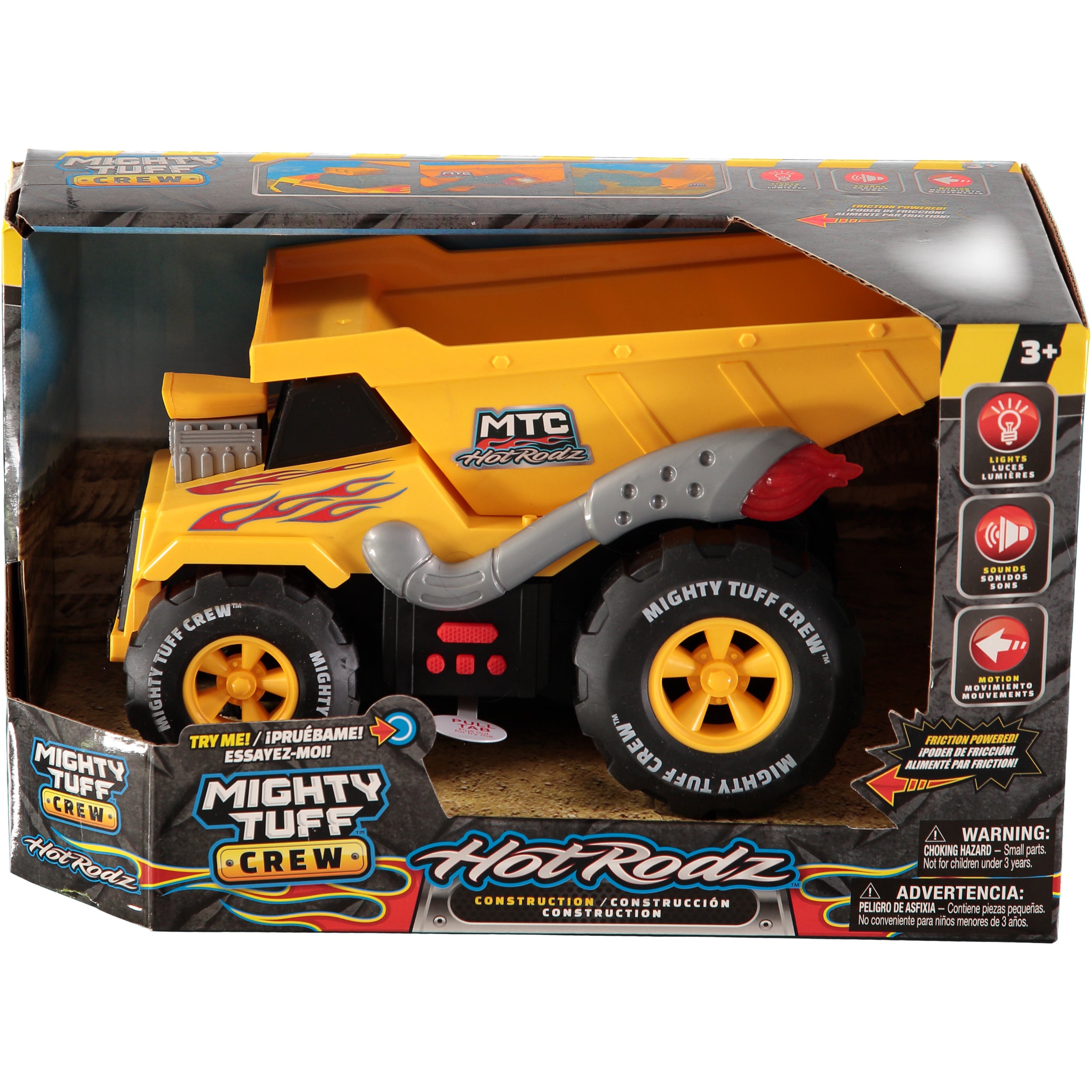 Mighty Tuff Hot Rodz Crew Construction Dump Truck Vehicle