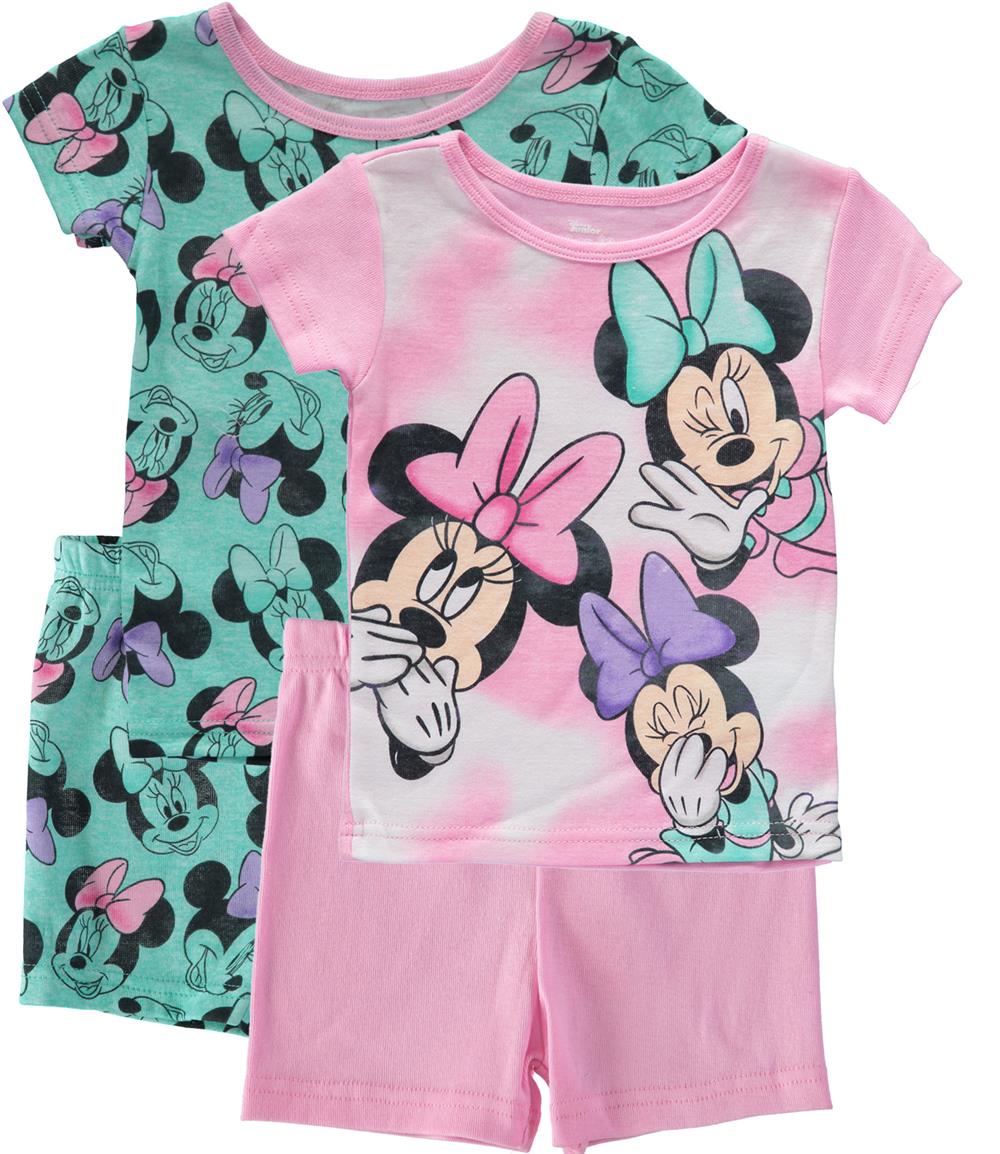 Disney Junior Girls 2T-4T Minnie Mouse 4-Piece Cotton Pajama Set