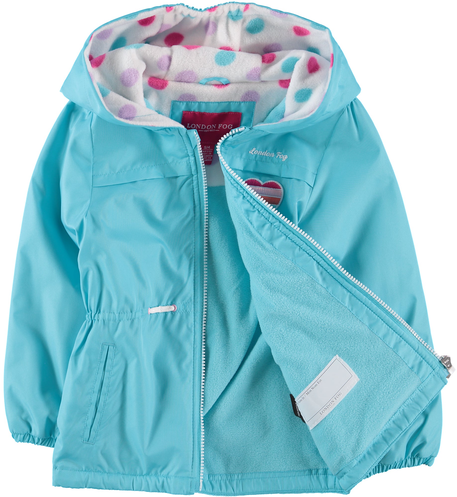 London Fog Girls 2T-4T Heart Midweight Jacket