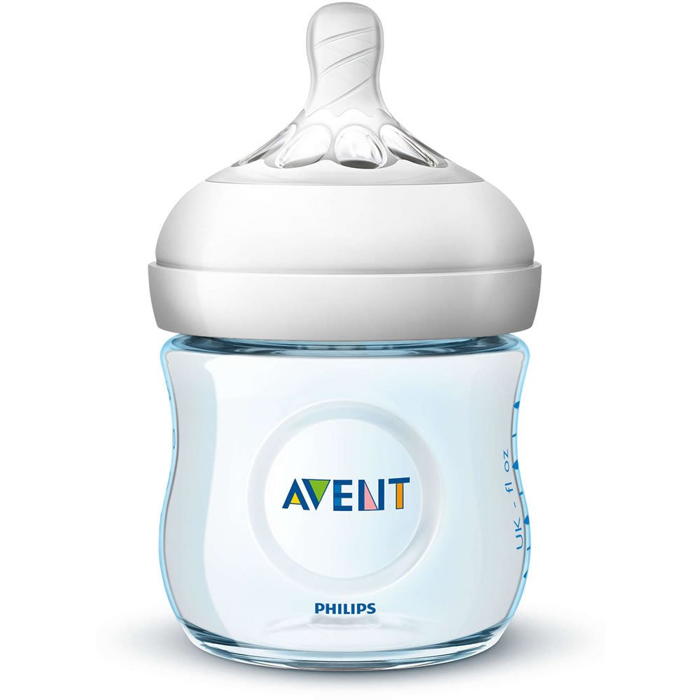 Philips AVENT Natural Baby Bottle, Blue, 4 Ounce (Pack of 3)