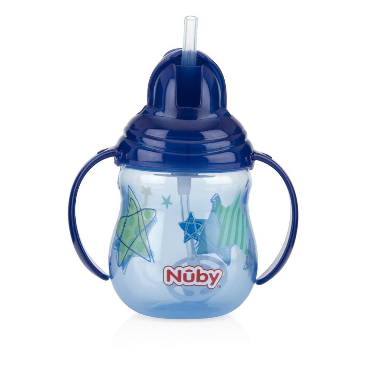 Nuby Designer Series Twin Handle Flip-It Cup with 360° straw - Colors Vary