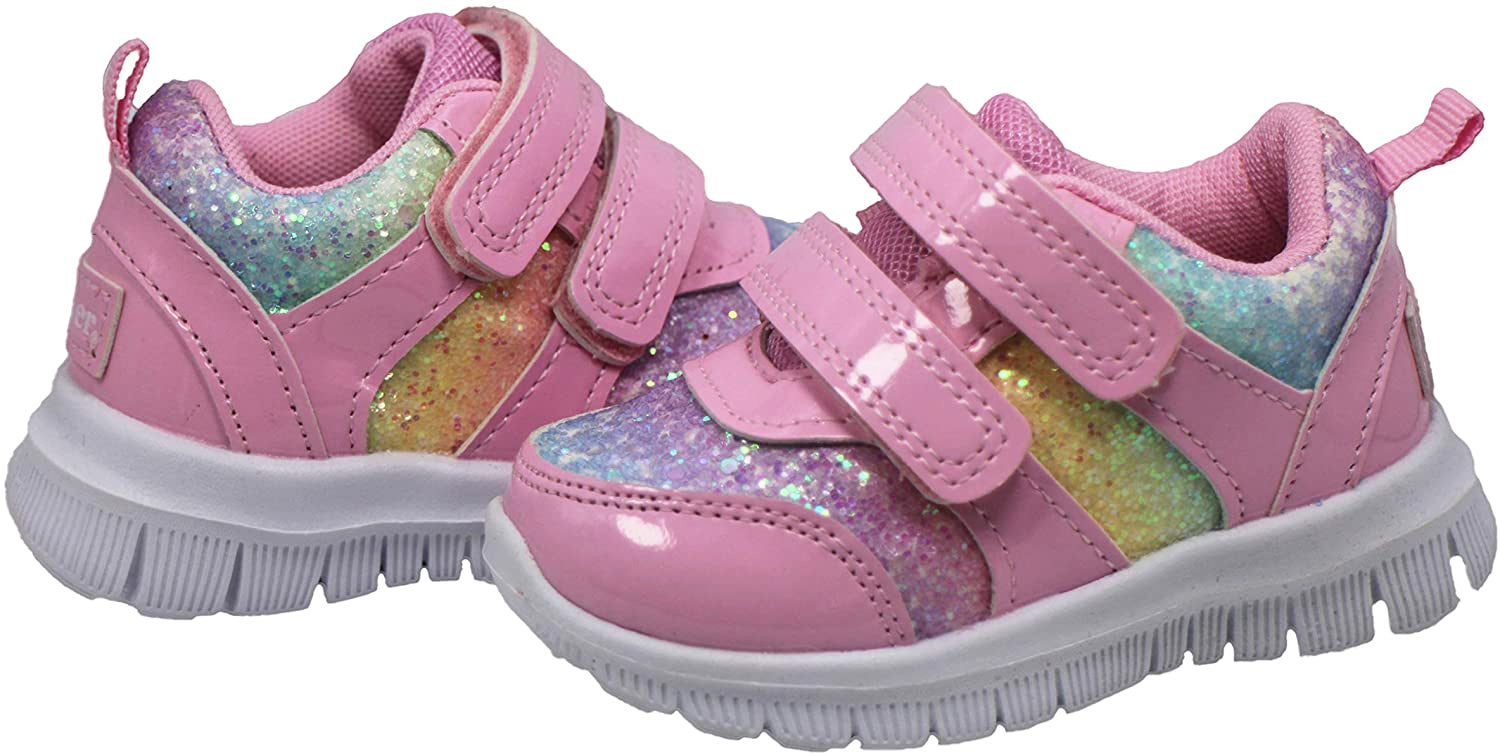 Gerber Girls Shoe Size 7-10 Velcro Rainbow Sneaker