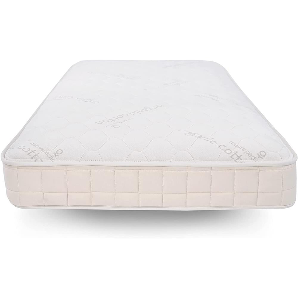 Naturepedic 2-in-1 Organic Kids Mattress, Natural Mattress with Quilted Top and Waterproof Layer, No