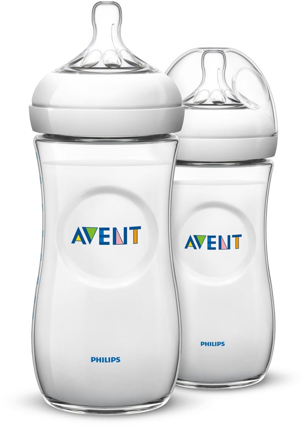 Philips Avent Natural Baby Bottle, Clear, 11 Oz, 2 Pack