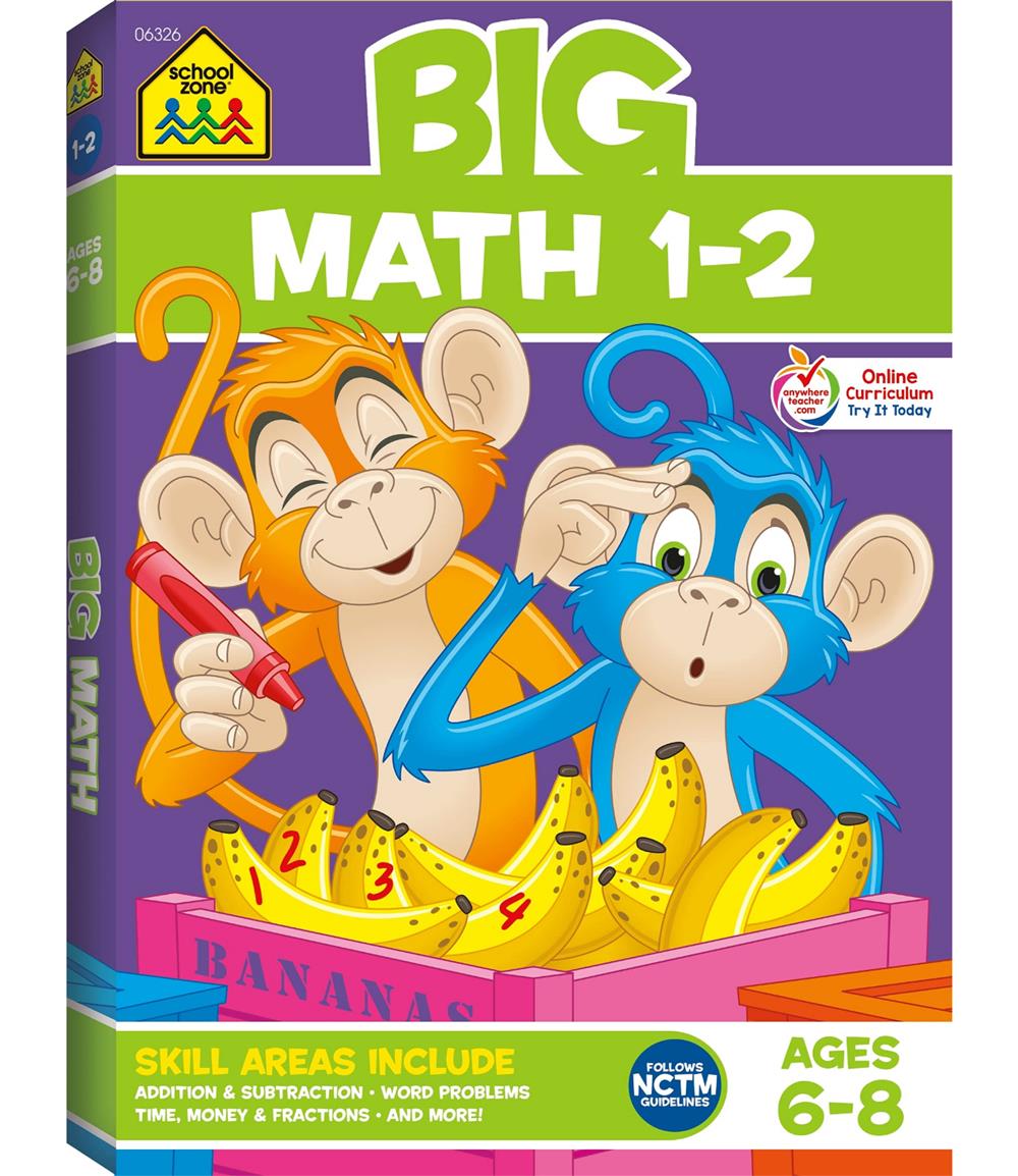 School Zone Big Math Grade 1-2 Workbook