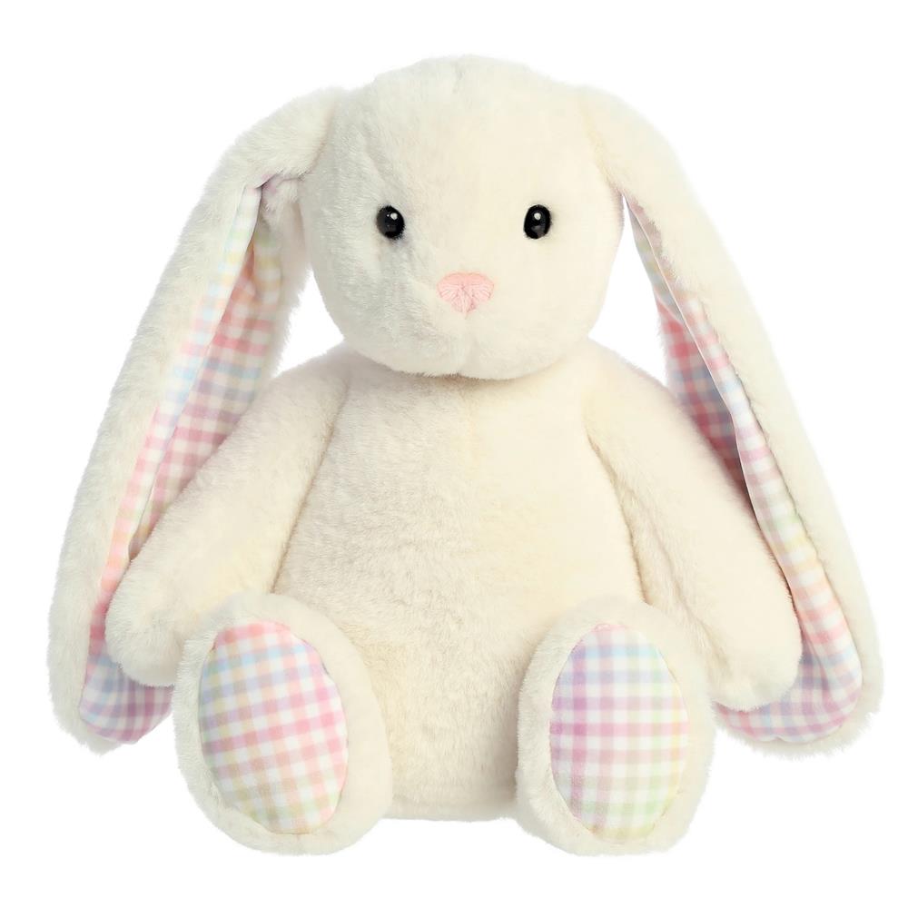 Aurora Rainbow Gingham Bunnies - 13'' Lulu