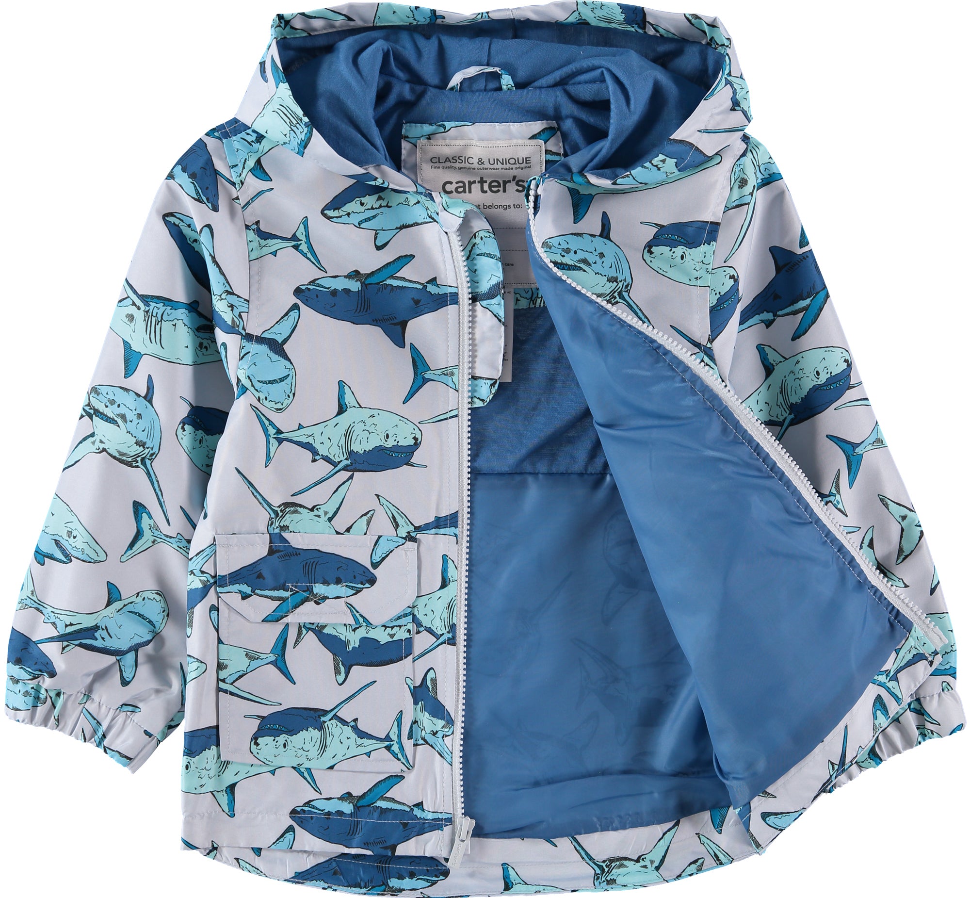 Carters Boys 12-24 Months Shark Rain Slicker