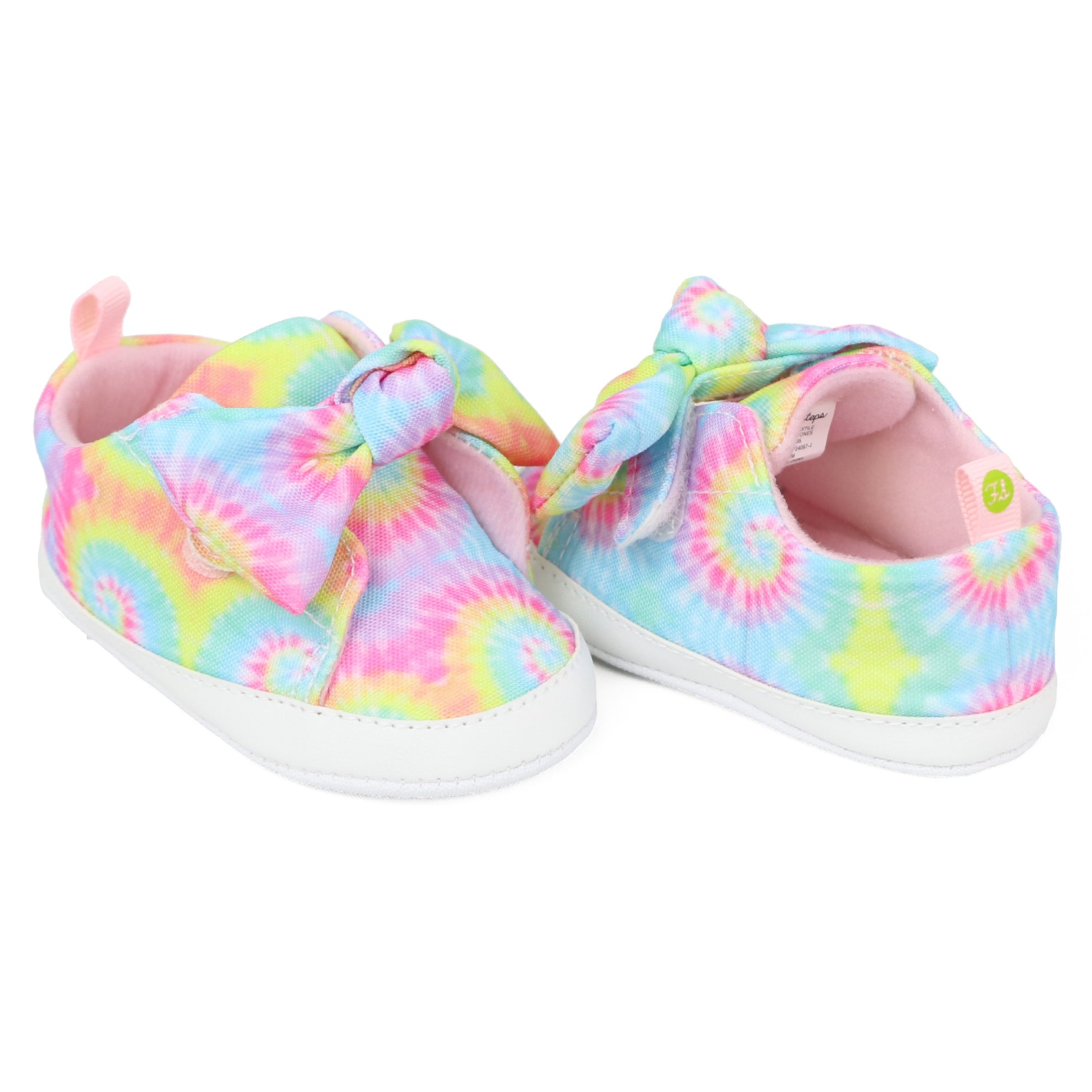 Stepping Stones Girls 0-9 Months Pastel Tie Dye Bow Sneaker