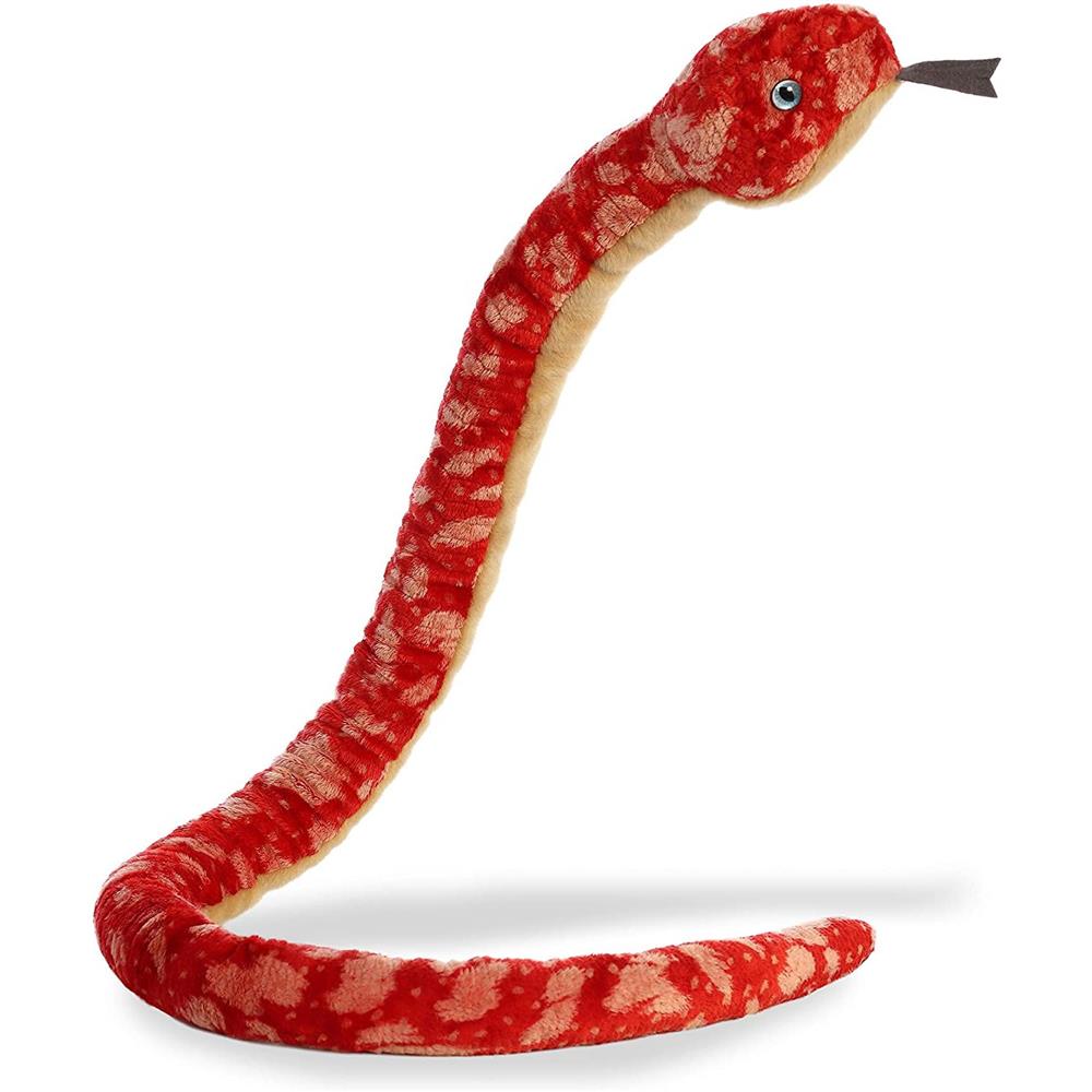 Aurora Playful Snake Red Corn Stuffed Animal - Red 50 Inches