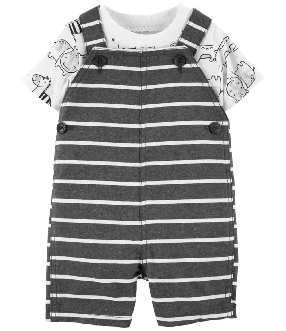 Carters Animals Tee & Shortalls Set