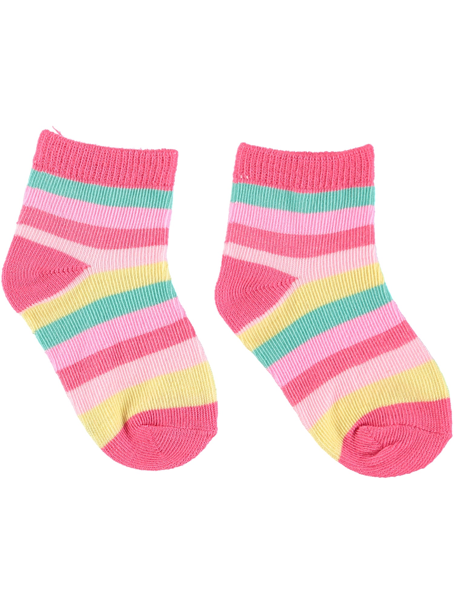 Rene Rofe Girls 2T-4T Polka Dots and Stripes 6-Pack Sock