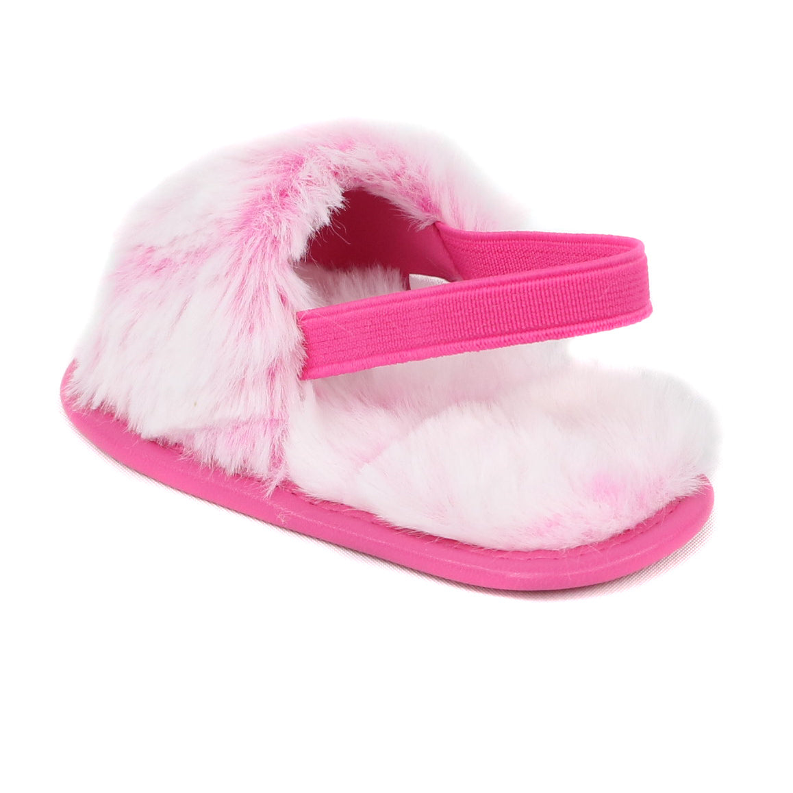 Stepping Stones Girls 0-9 Months Fur Strap Slide Sandal