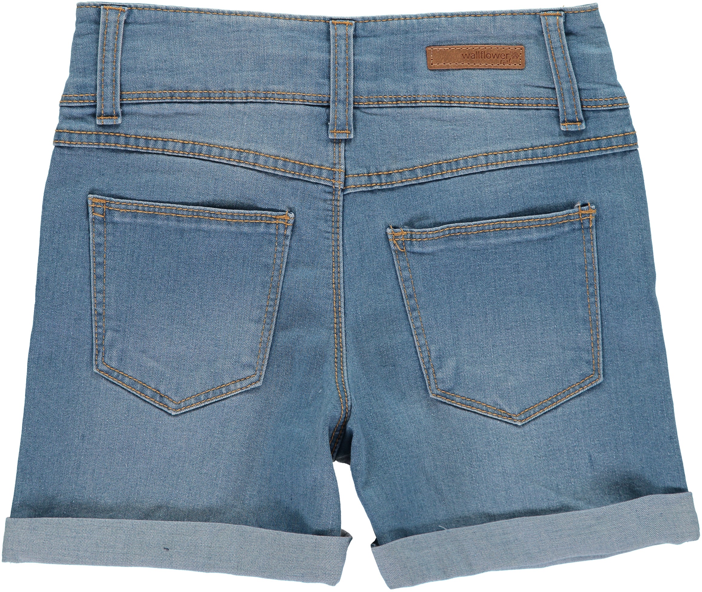 WallFlower Girls 7-16 Button Fly Denim Short