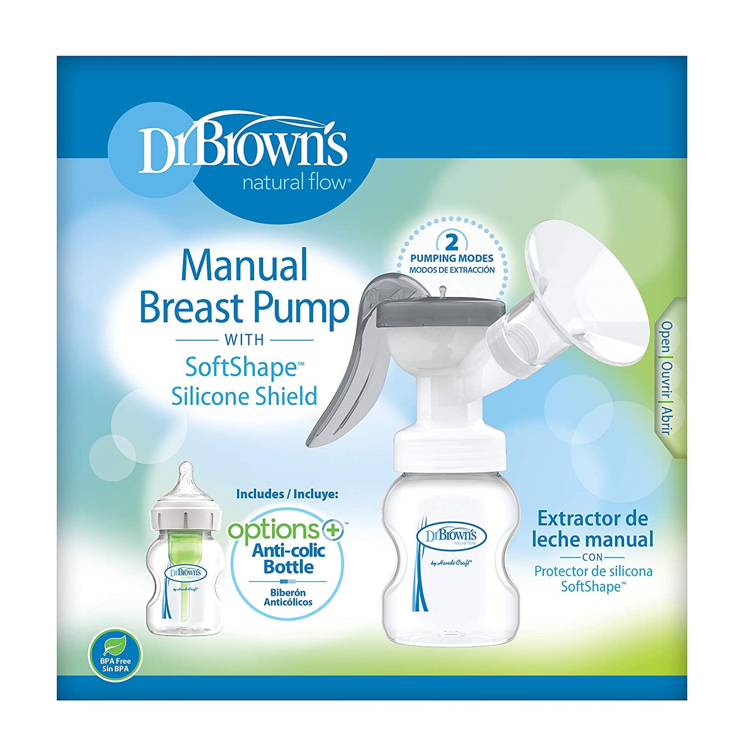 Dr. Browns Manual Breast Pump with SoftShape Silicone Shield