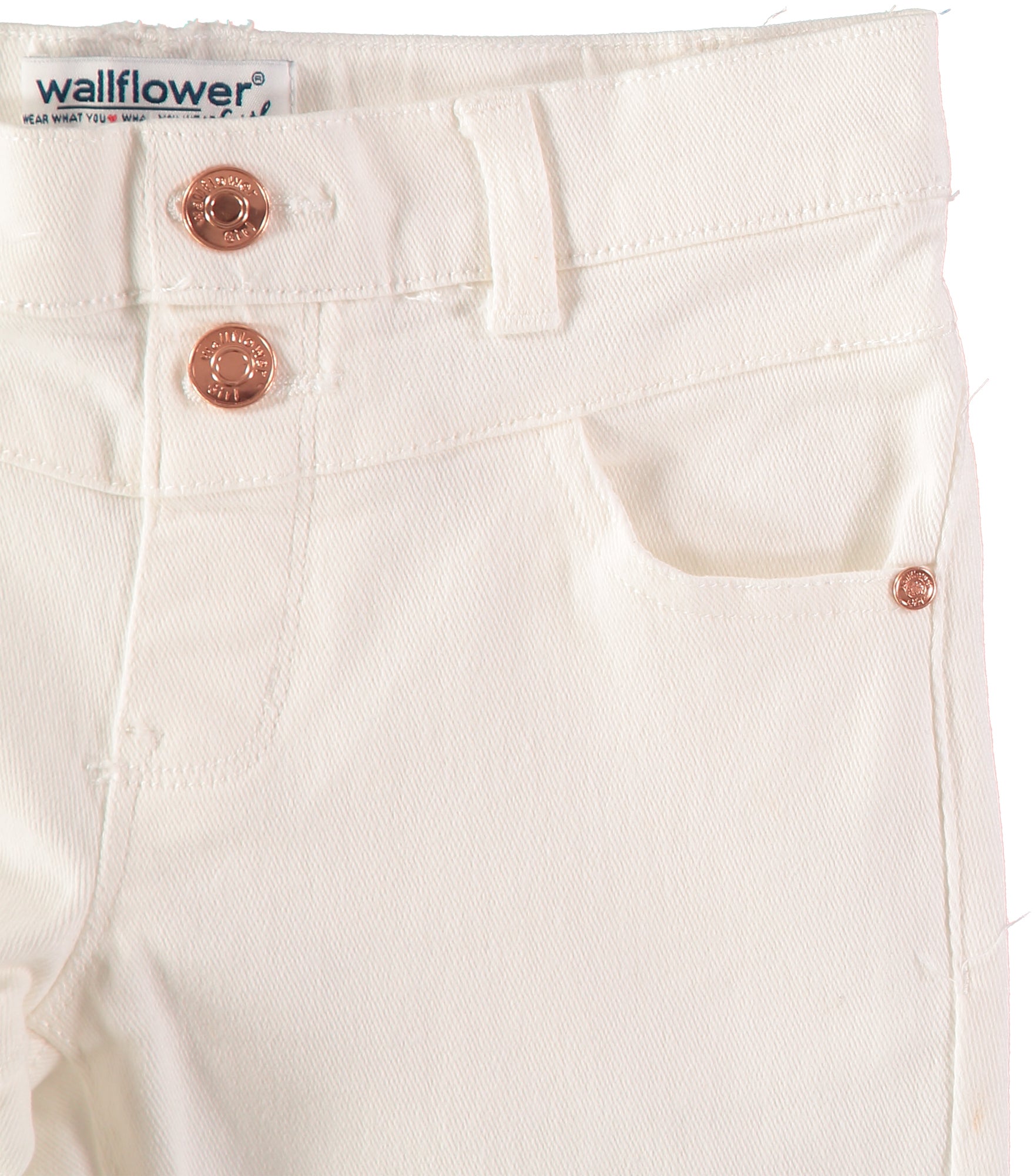 WallFlower Girls 7-16 Button Front High Rise Jean