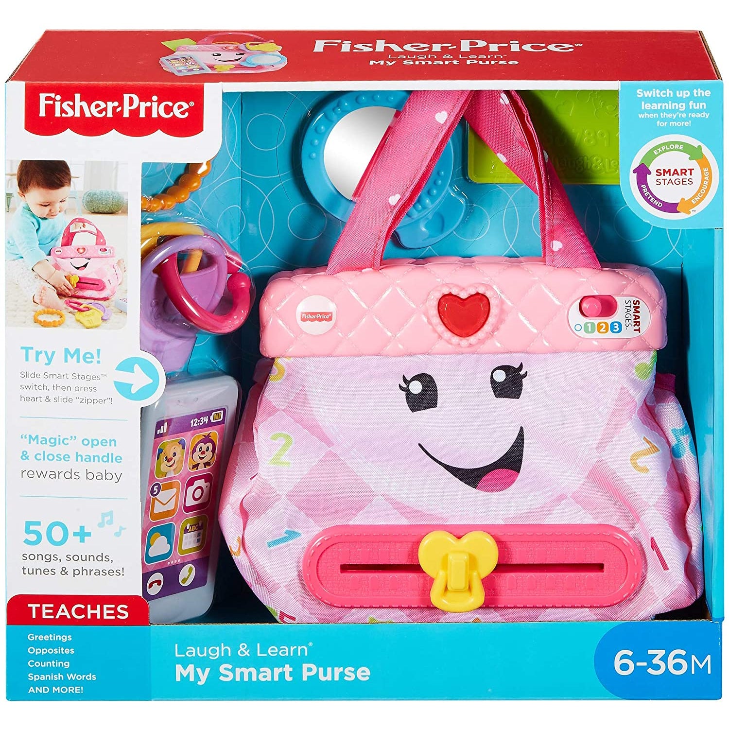 Fisher Price Laugh & Learn My Smart Purse, Pink