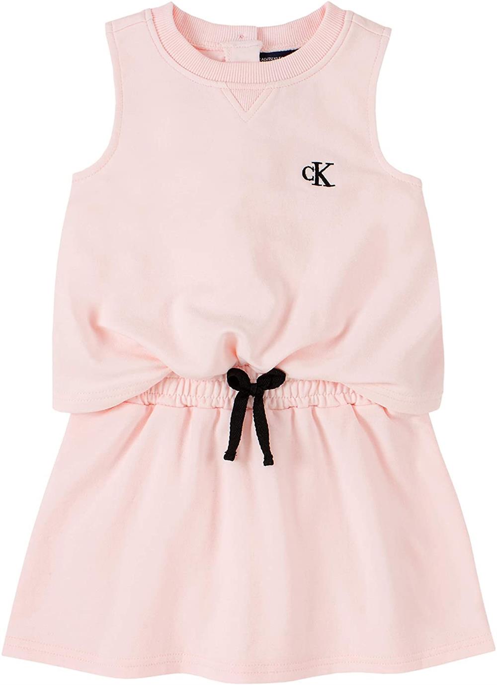 Calvin Klein Girls 4-6X Popover Knit Dress