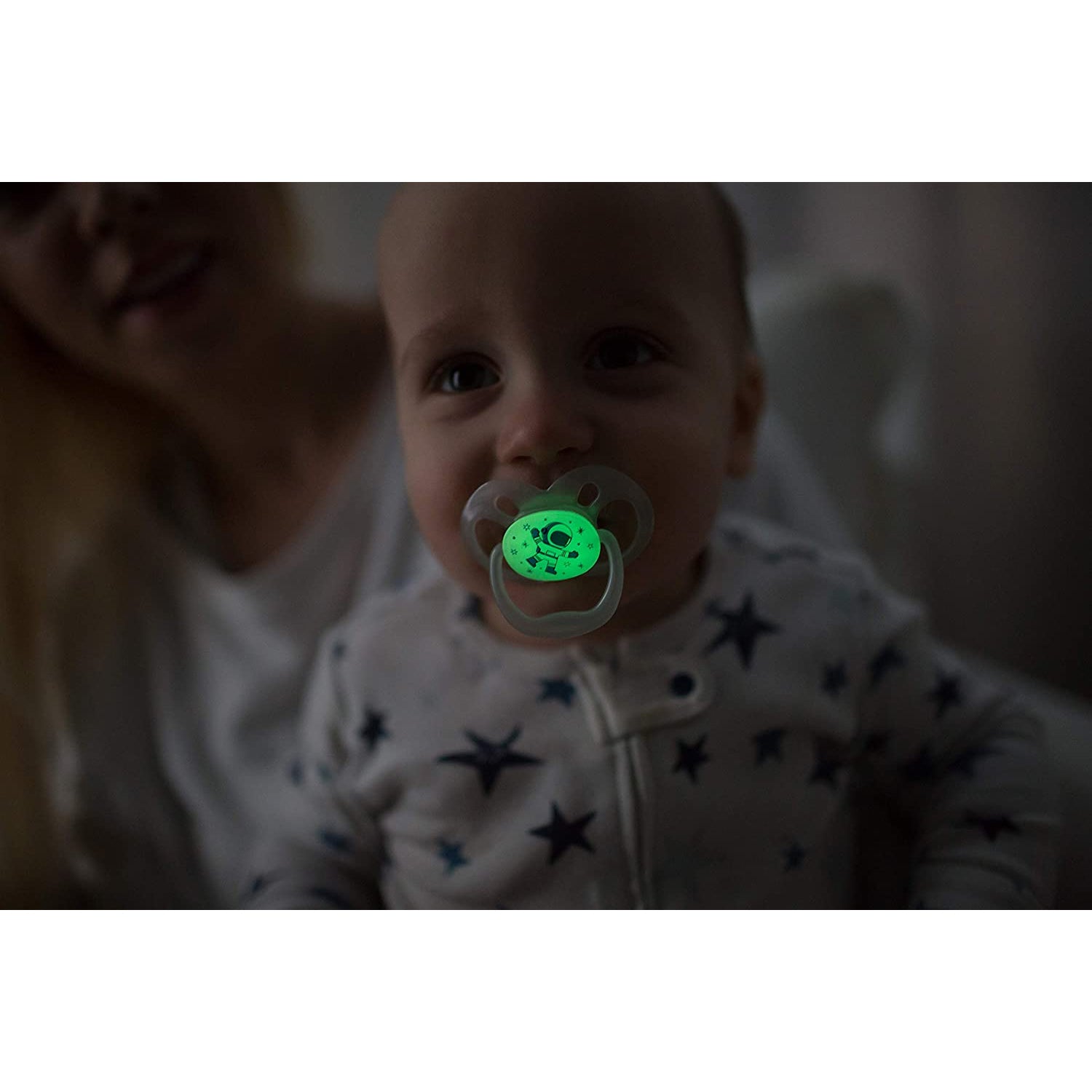 Dr. Browns Advantage Baby Pacifiers, Glow-in-The-Dark, 0-18 Month Pacifiers, 2 Count