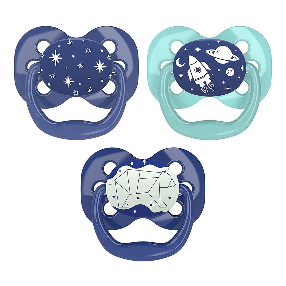 Dr. Browns Advantage Day and Night Time Baby Pacifiers, 3 Pack