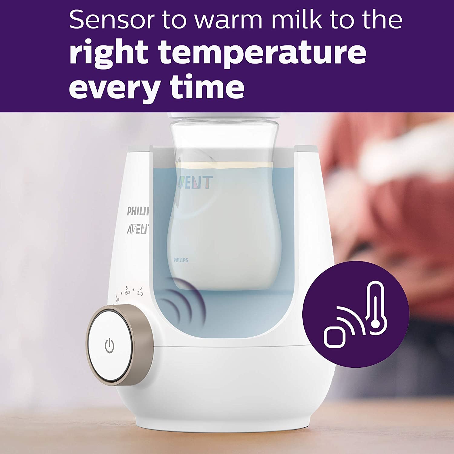 Philips Avent Baby Bottle Warmer with Smart Temperature Control and Automatic Shut-Off