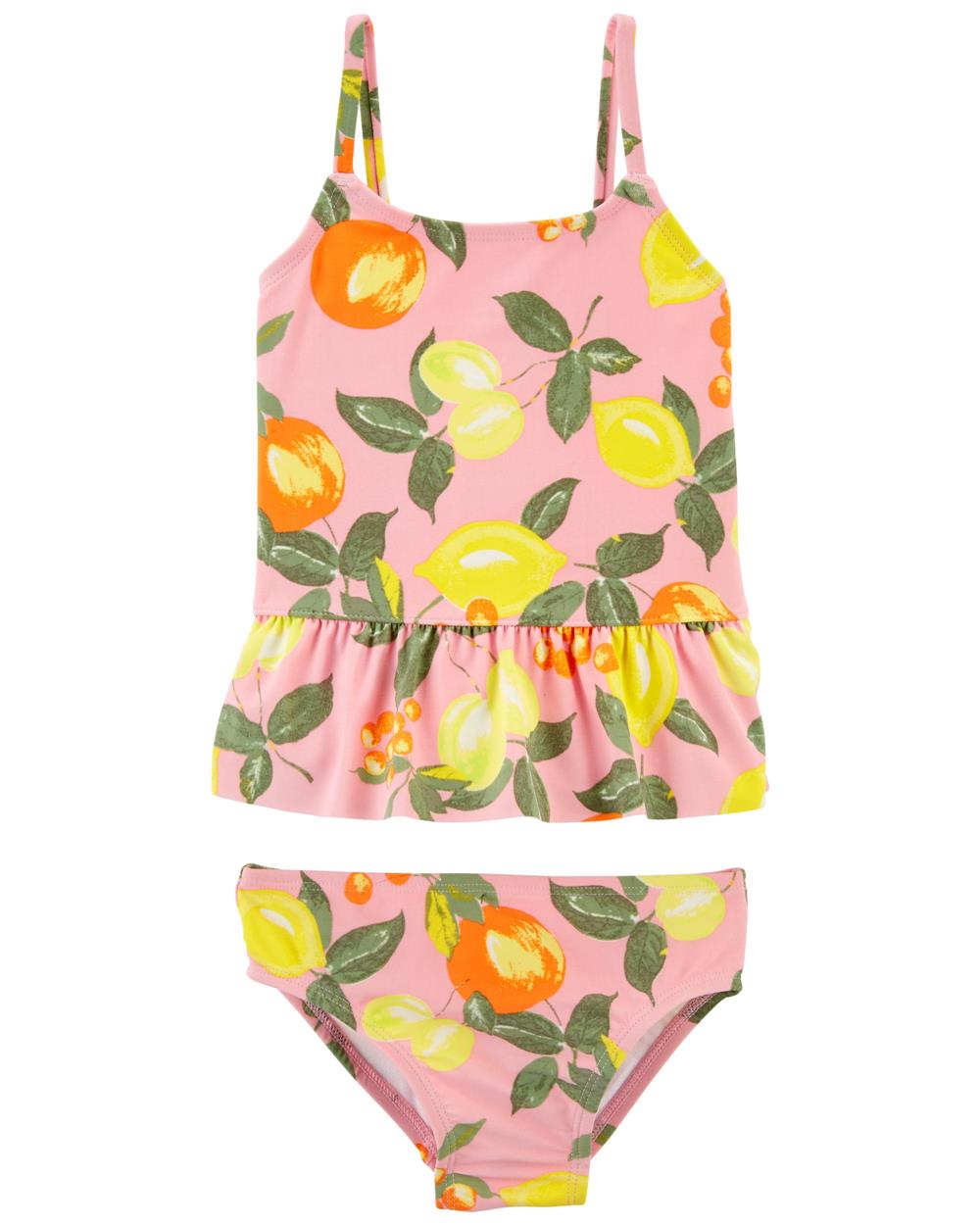 Osh Kosh Girls 2T-4T Lemon Ruffle Tankini