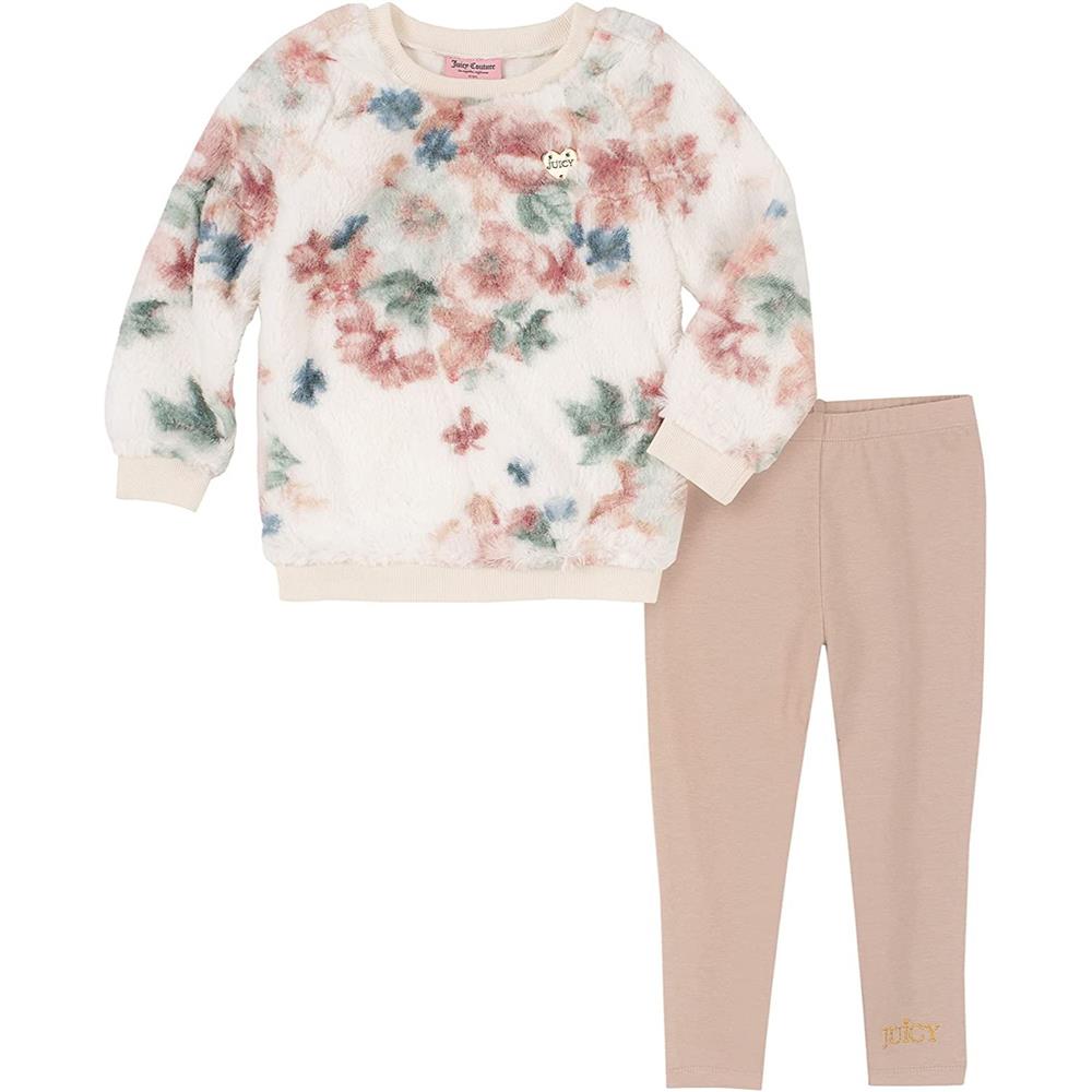 Juicy Couture 2 Piece Floral Top Legging Set