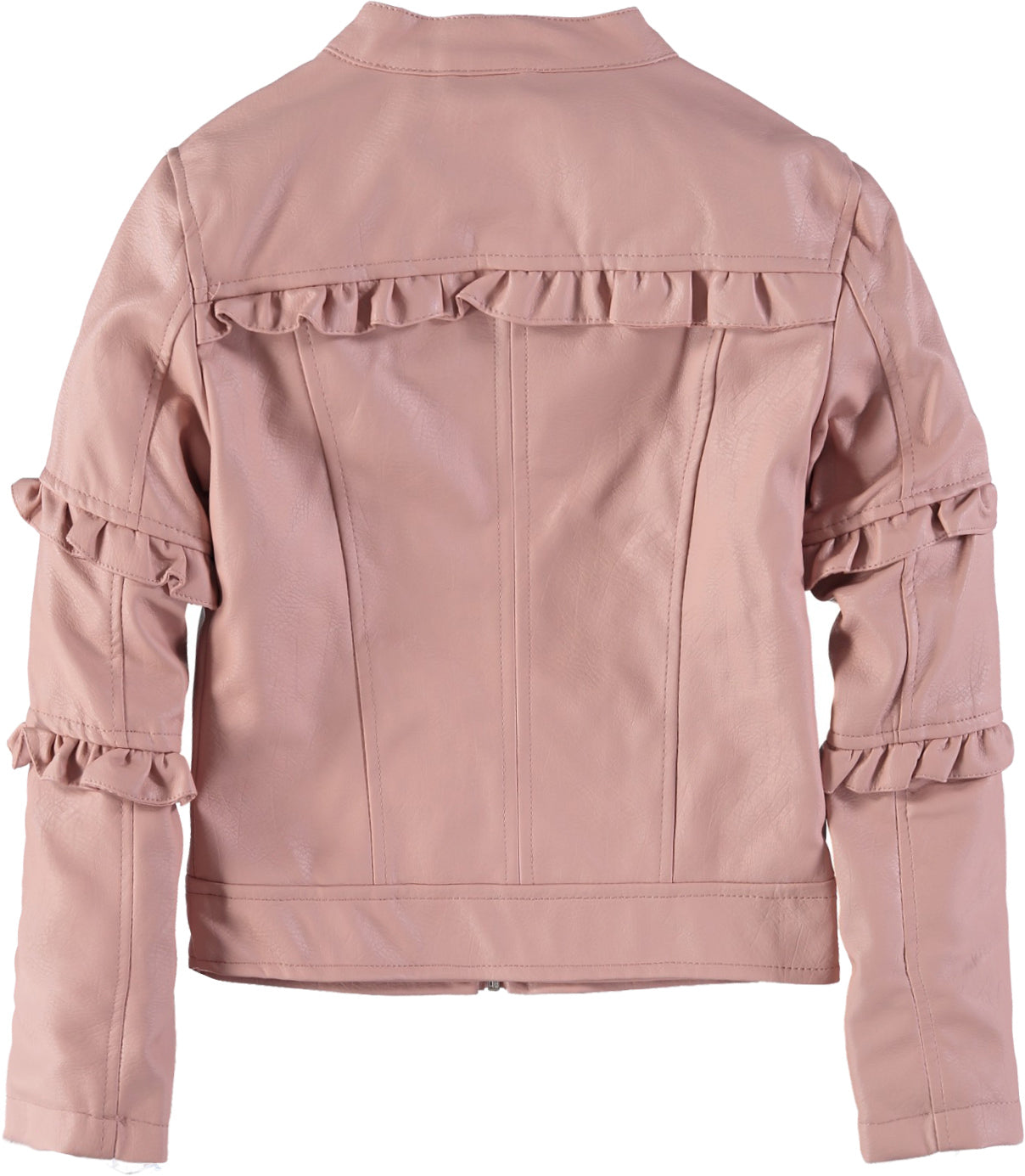 Urban Republic Girls 7-16 Faux Leather Ruffle Jacket