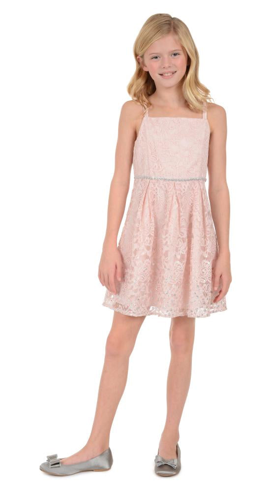 Pastourelle By Pippa & Julie Girls 4-6X Sleeveless Lace Dress