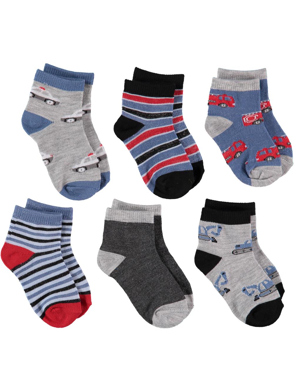 Rene Rofe Boys 2T-4T Rescue 6-Pack Sock