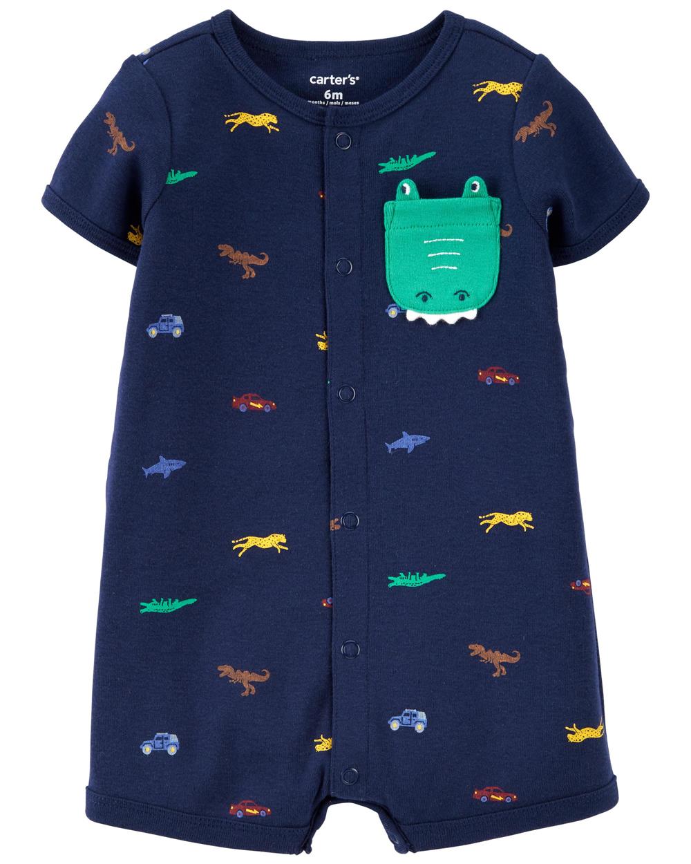 Carters Boys 0-24 Months Pocket Gator Romper