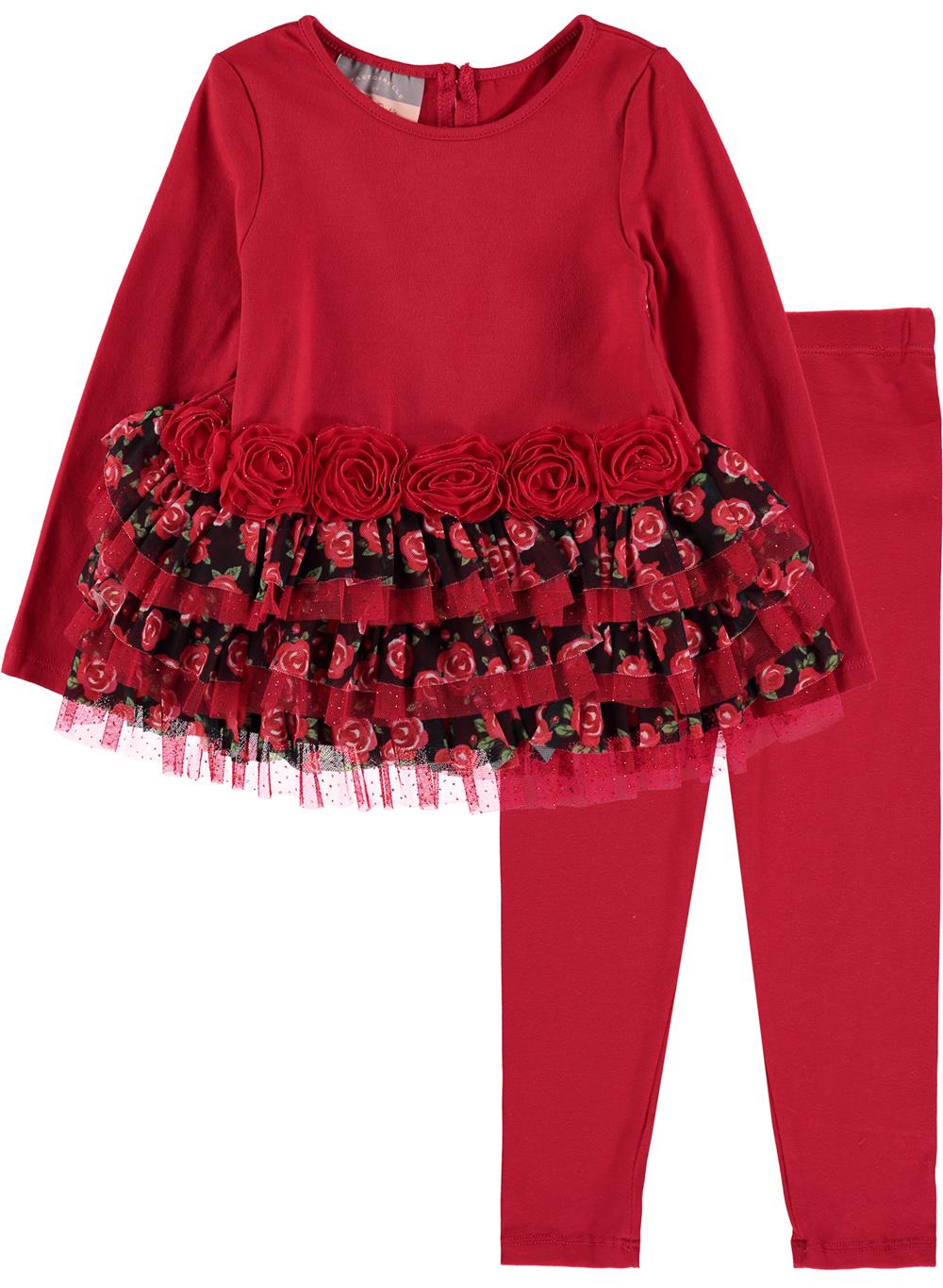 Pastourelle by Pippa & Julie Girls 12-24 Months Lace Tier Legging Set