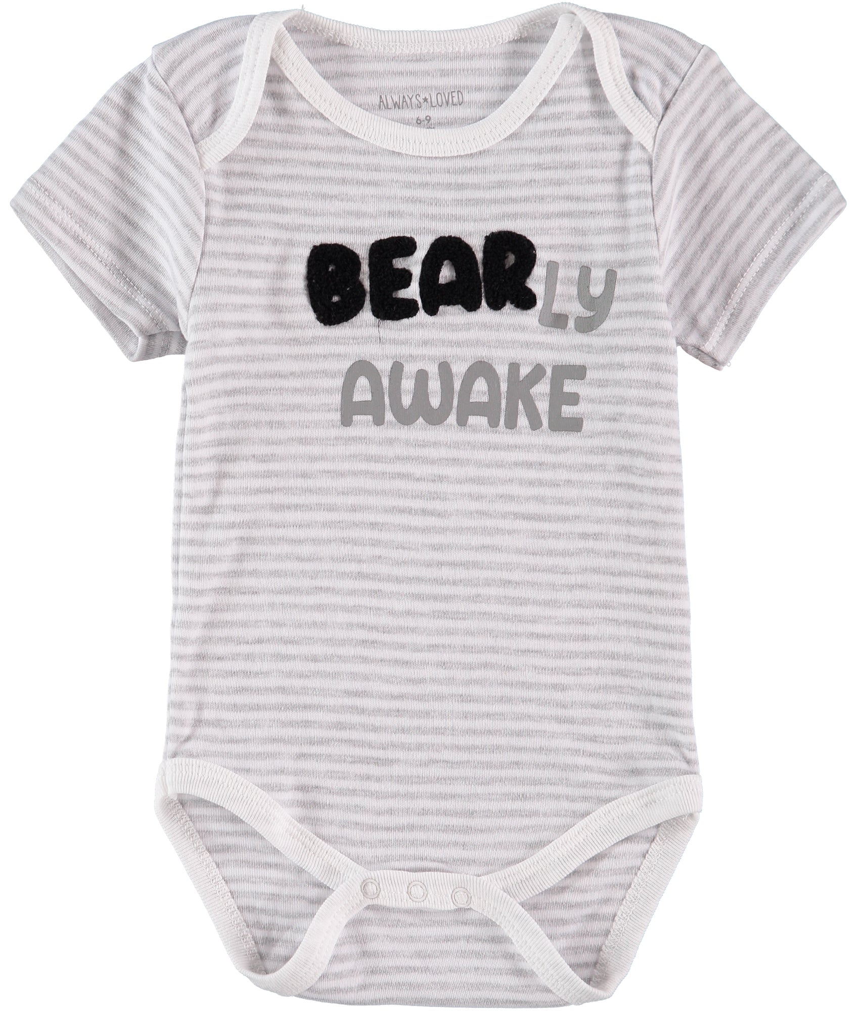 Always Loved Boys 0-9 Months Bear 4-Piece Bodysuit Pant Outfit Set