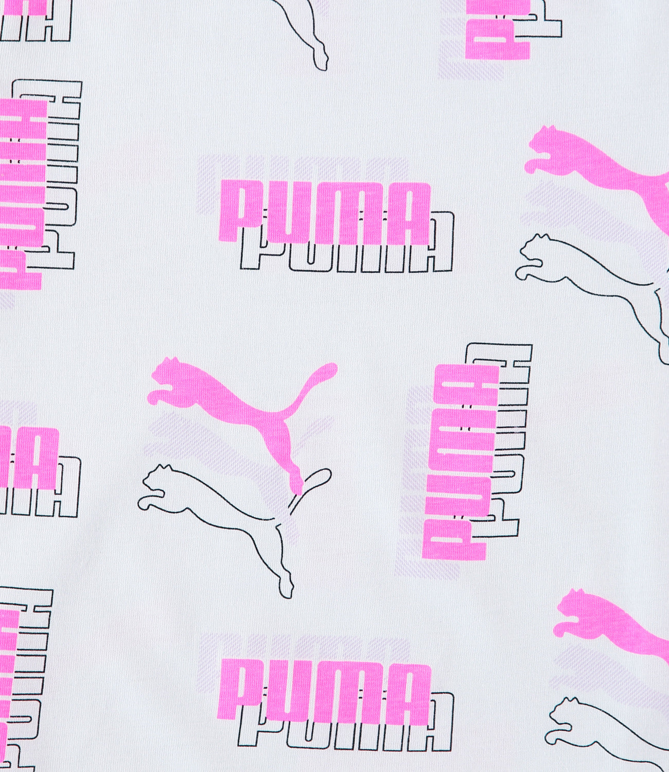 PUMA Girls 7-16 All Over Print Logo T-Shirt