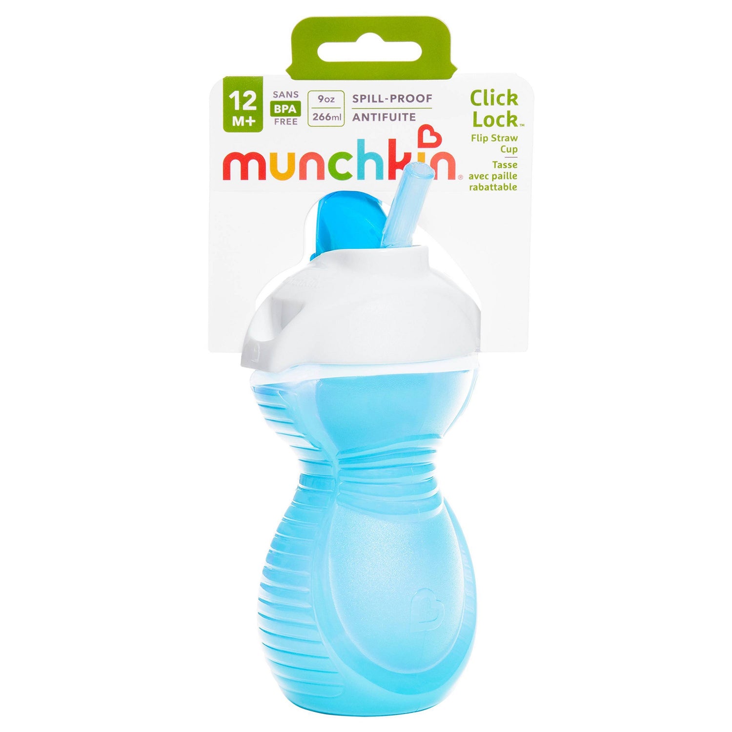 Munchkin Click Lock Flip Straw Cup 9-oz Cup, Color May Vary