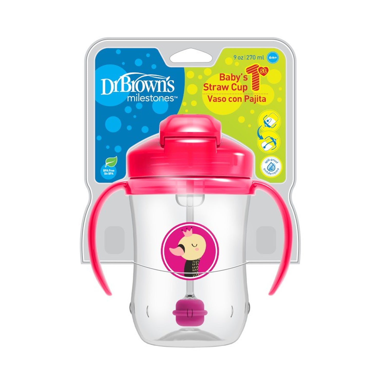 Dr. Browns Baby’s First Straw Cup, 9 Ounce (6m+)