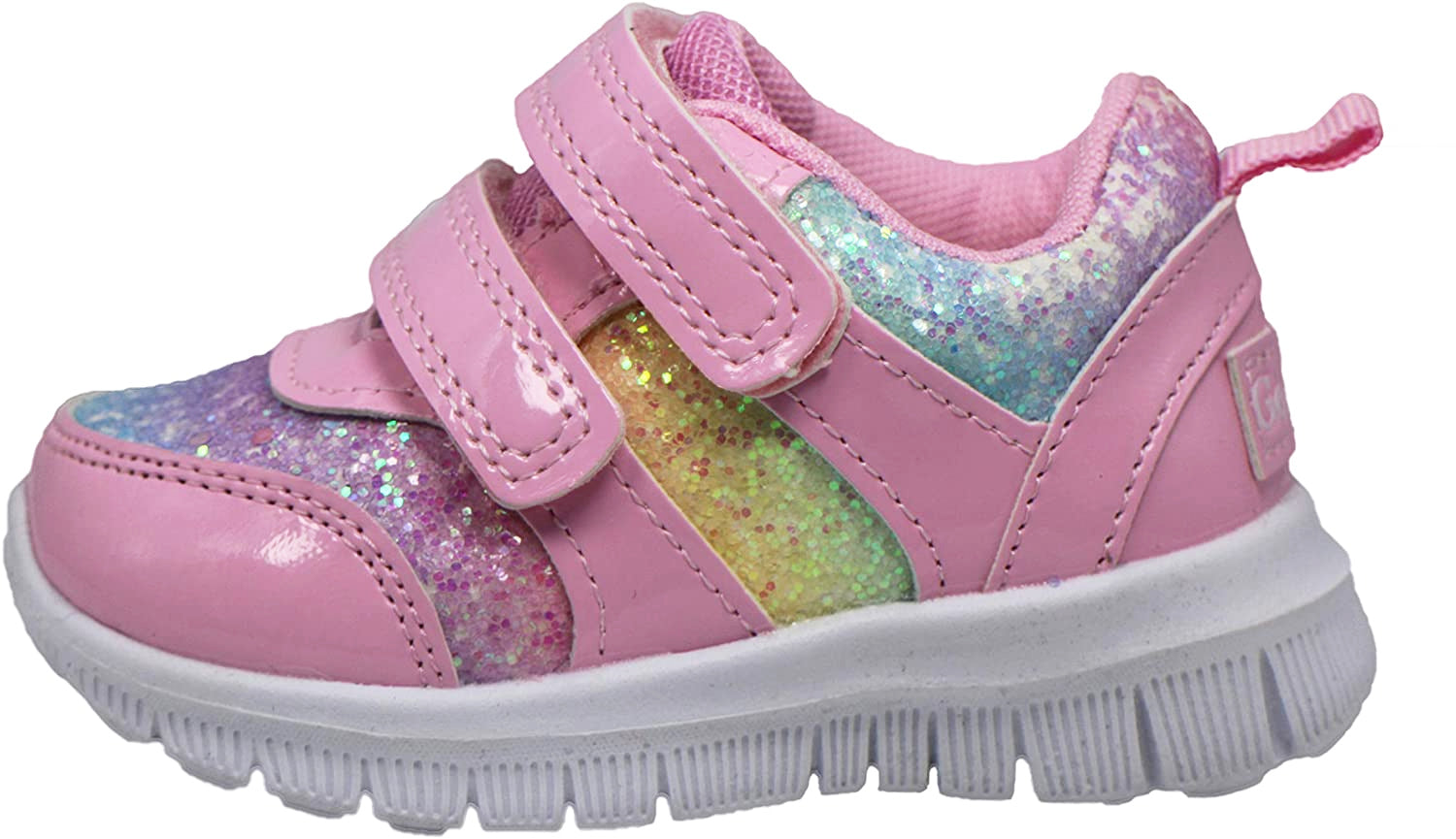 Gerber Girls Shoe Size 7-10 Velcro Rainbow Sneaker